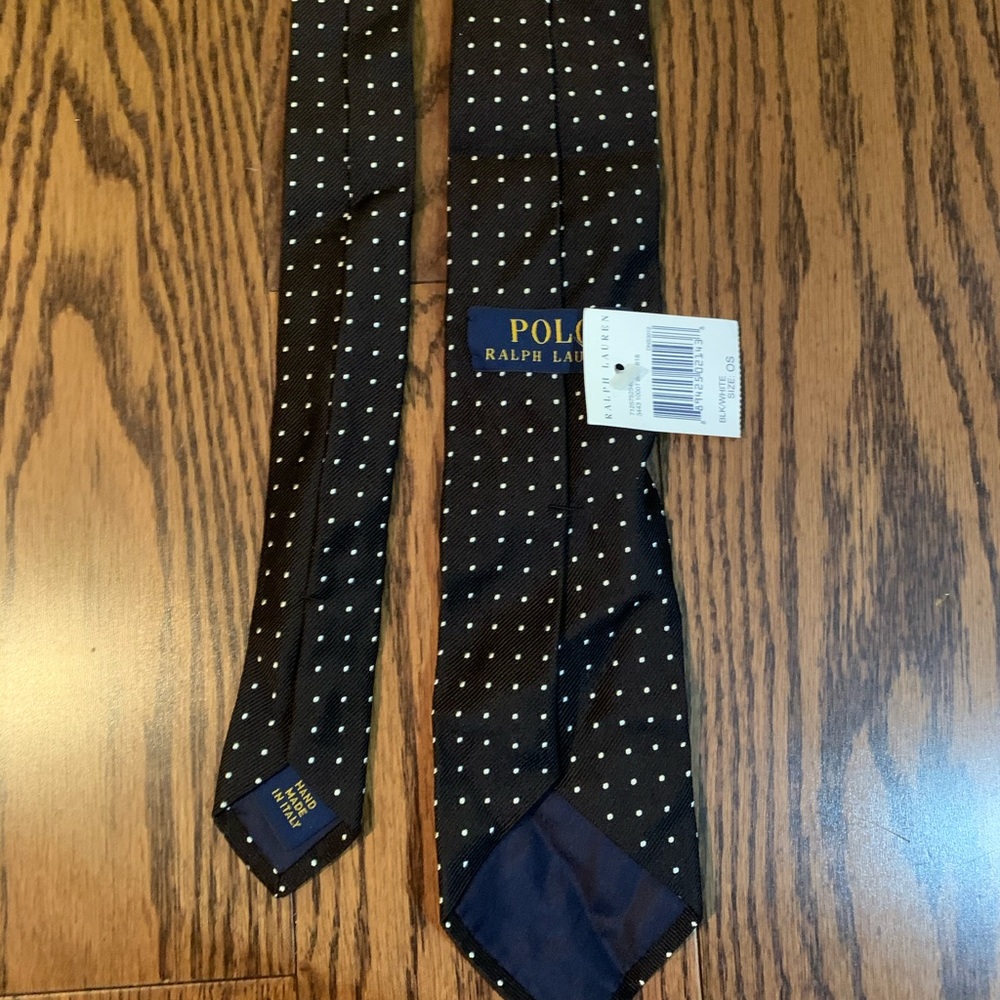 Black and White Polka Dot Tie Ralph Lauren Polo